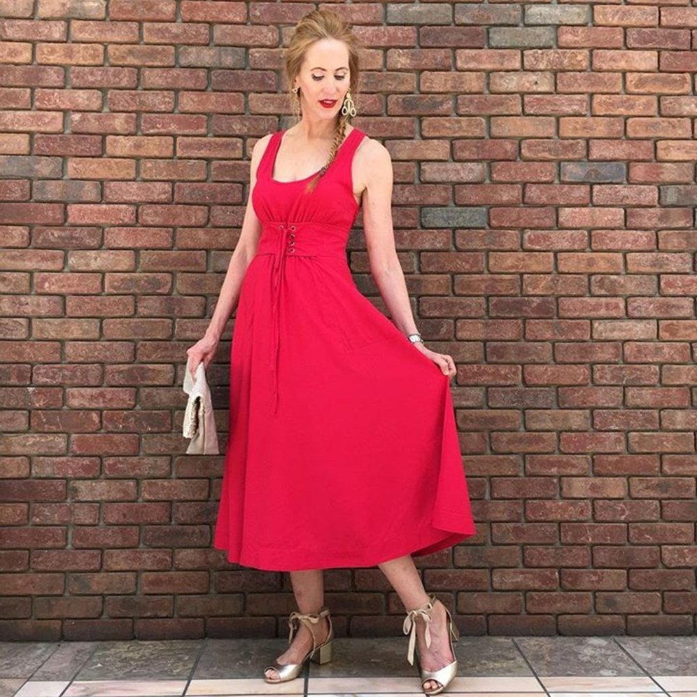 Anthropologie Corseted Midi Dress - Picture 6 of 8